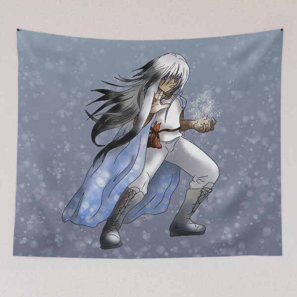 Item preview, Dark elf druid creating snow and ice designed and sold by CuisineCat.
