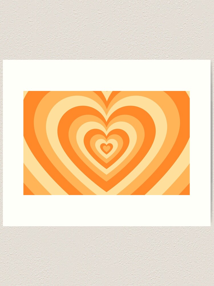 Orange Heart Wallpaper Aesthetic