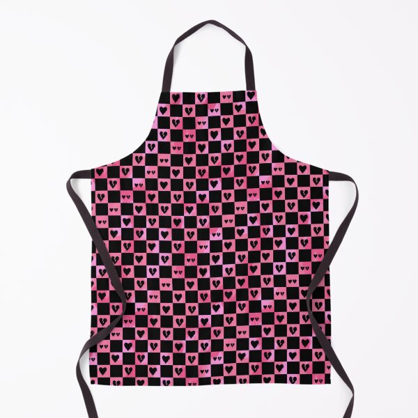 Item preview, Black Hearts Checkered Pattern designed and sold by RoserinArt.