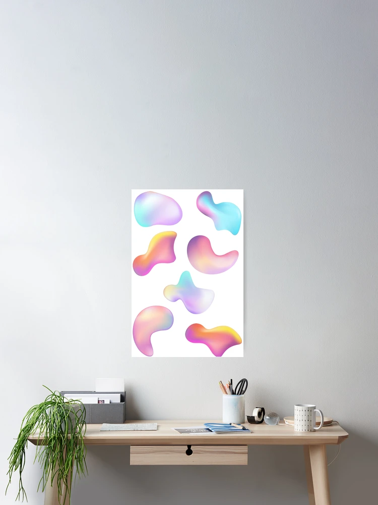 Thumbnail 2 of 3, Poster, Watercolor bubble pattern designed and sold by Patternsonly.