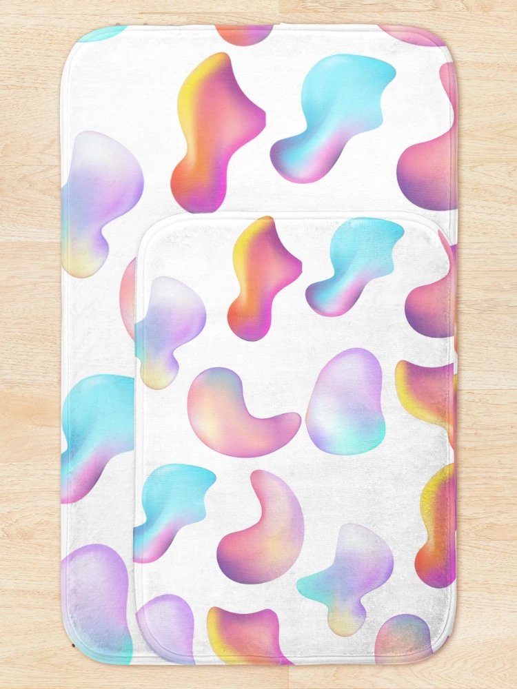 Thumbnail 5 of 6, Bath Mat, Watercolor bubble pattern designed and sold by Patternsonly.