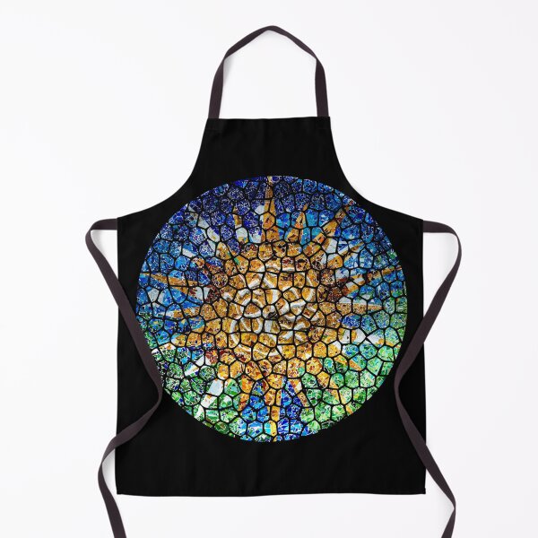 Item preview, Round Mosaic Broken Tiles Gaudi Guell Barcelona Spain designed and sold by Andreea Eva Herczegh.