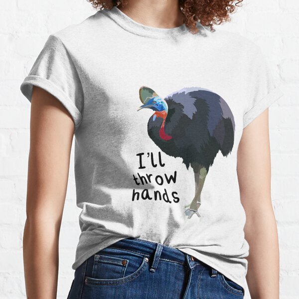 Item preview, I’ll Throw Hands Cassowary Bird designed and sold by thezoogirl.