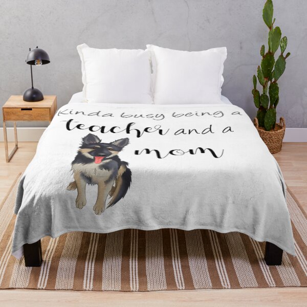 Item preview, Kinda Busy Being a Teacher and a Dog Mom | German Shepherd Mom designed and sold by ElysianCreation.