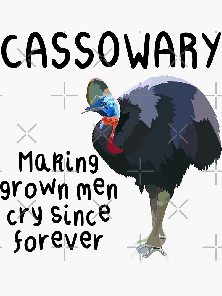 Thumbnail 3 of 3, Sticker, C is for Cassowary designed and sold by thezoogirl.