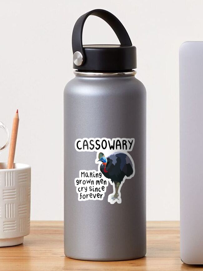 Thumbnail 1 of 3, Sticker, C is for Cassowary designed and sold by thezoogirl.