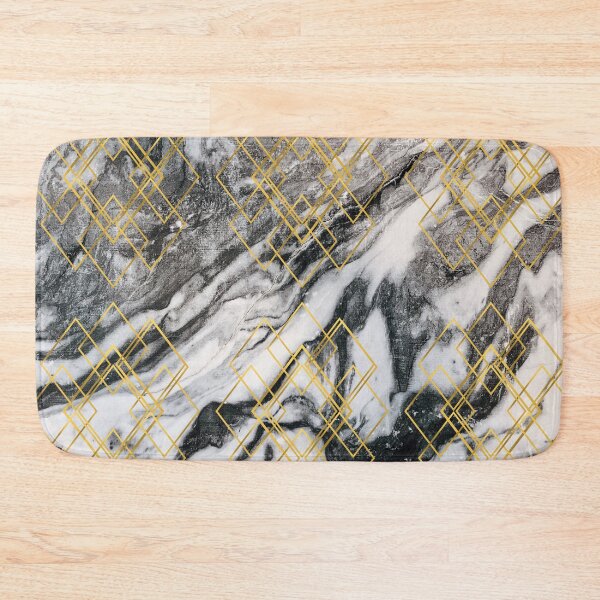 Item preview, Mosaic Classy Shower Curtain with Gold designed and sold by Mary Maple.