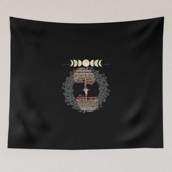 Item preview, Phases of the Moon Retro 60's 70's Vibe Tree of Life designed and sold by Independence arrival.