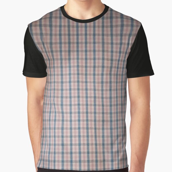 Pink and Blue Plaid Graphic T-Shirt
