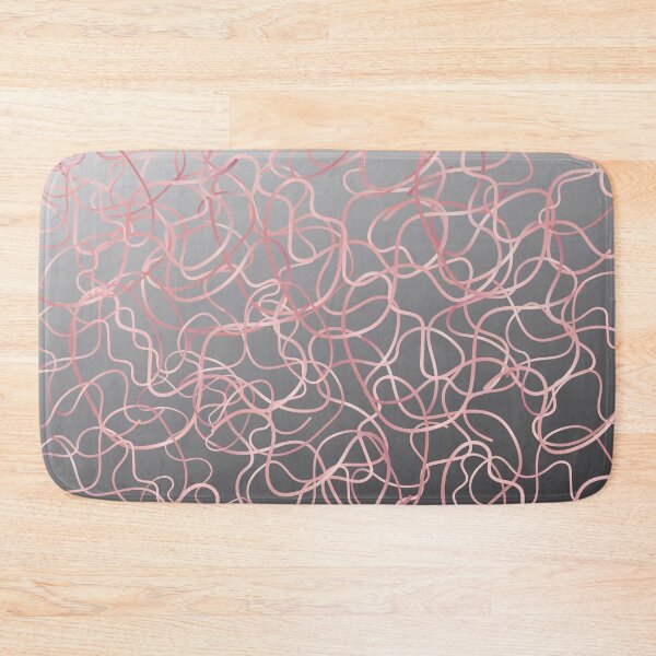 Item preview, Swiggly Shower Curtains in Pink and Black designed and sold by Mary Maple.