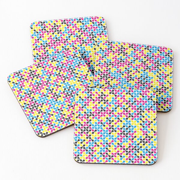 Item preview, CMYK Colour Metaballs Pattern (White) designed and sold by John Uttley.