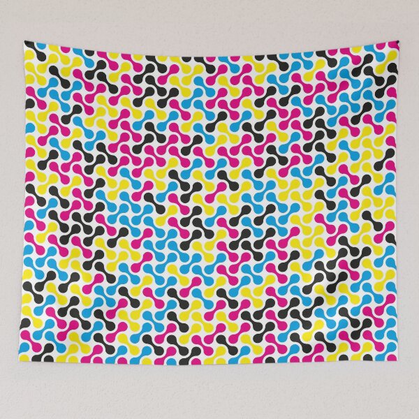 Item preview, CMYK Colour Metaballs Pattern (White) designed and sold by John Uttley.