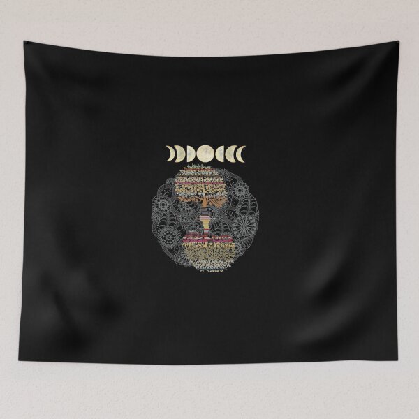 Item preview, Phases of the Moon Retro 60's 70's Vibe Tree of Life designed and sold by Independence arrival.