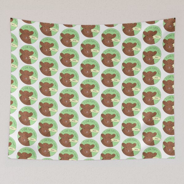 Item preview, I love fluffy cows designed and sold by PeachCatDesigns.