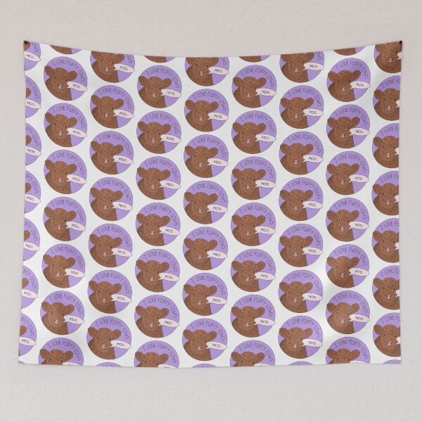Item preview, I love fluffy cows designed and sold by PeachCatDesigns.