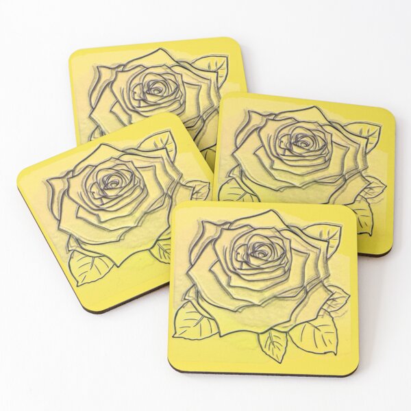 Aperçu de l'œuvre Rose jaune vecteur art métallique créée et vendue par headtrackerart.