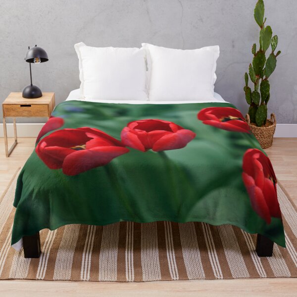 Item preview, Red tulips on nature background designed and sold by olena2552.
