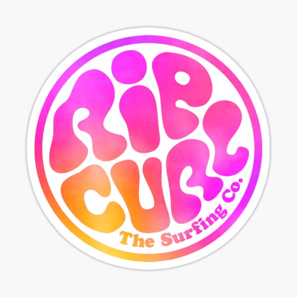 Autocollant RIp Curl: teinture cravate orange et rose Sticker