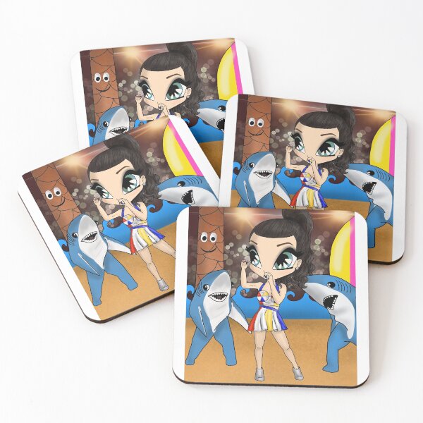 Item preview, Katy Perry Shark Super Bowl Cartoon Chibi Cute designed and sold by ciseauxamour.