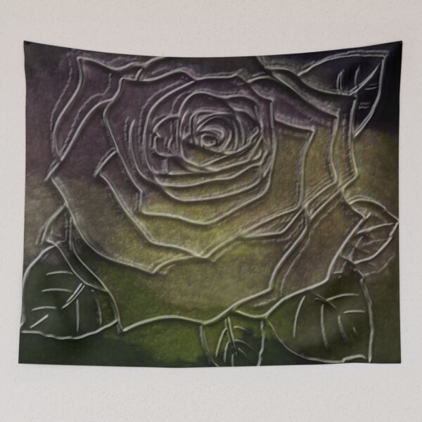 Item preview, Rose leaf style vector art metallic designed and sold by headtrackerart.