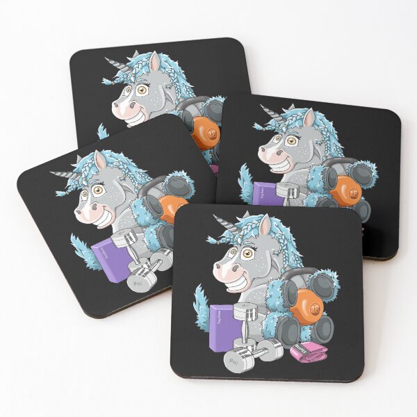 Item preview, Workout unicorn fitness with dumbbells yoga designed and sold by ARTemyzz.
