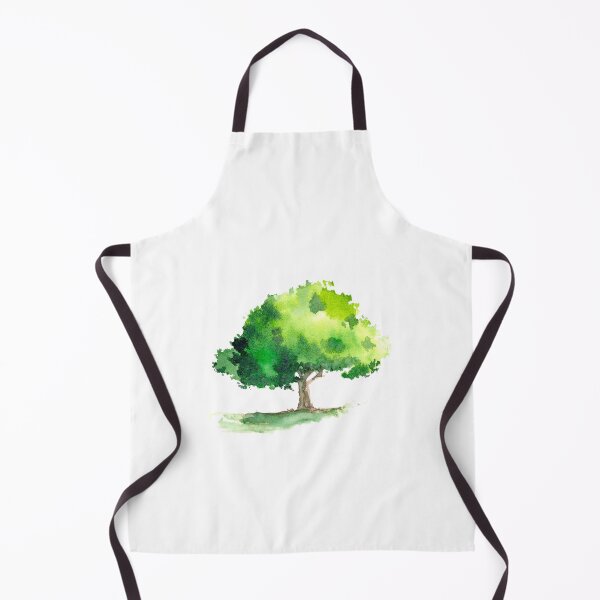 Item preview, Watercolor tree with many shades of green designed and sold by ByMonStudio.