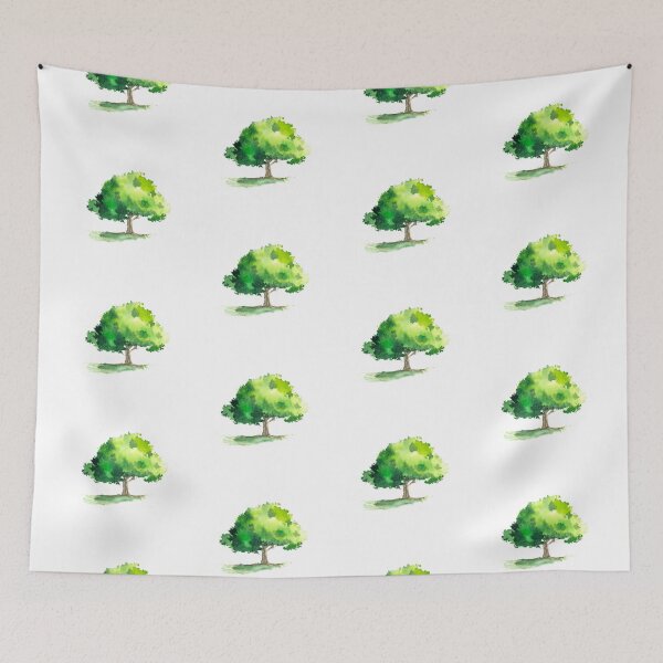 Item preview, Watercolor tree with many shades of green designed and sold by ByMonStudio.