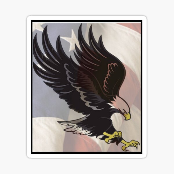 Download Bald Eagle Cartoon Stickers Redbubble