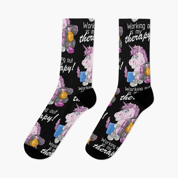 Item preview, Workout is my therapy fitness unicorn motivation designed and sold by ARTemyzz.