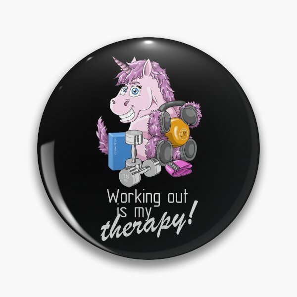 Item preview, Workout is my therapy fitness unicorn motivation designed and sold by ARTemyzz.
