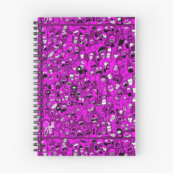 Item preview, Doodle Faces 409 - Pink designed and sold by doodleeightytwo.