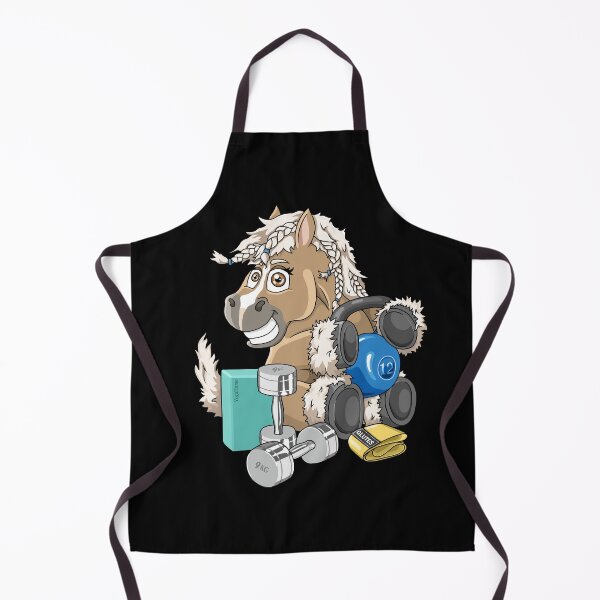 Item preview, Lovely Haflinger horse working out with dumbbells designed and sold by ARTemyzz.