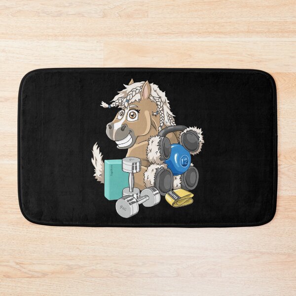 Item preview, Lovely Haflinger horse working out with dumbbells designed and sold by ARTemyzz.
