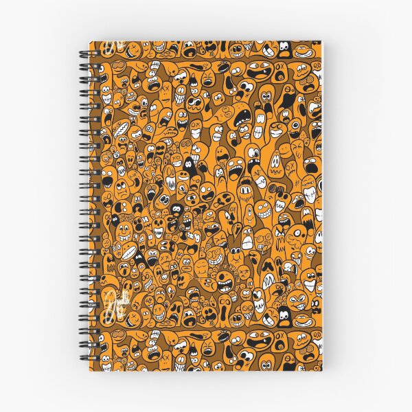 Item preview, Doodle Faces 409 - Orange designed and sold by doodleeightytwo.