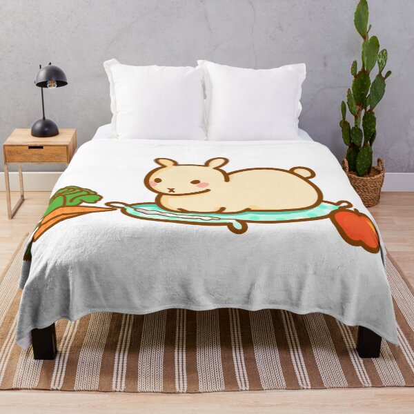 Item preview, Kawaii white rabbit lying down with vegetables designed and sold by GLwithUs.