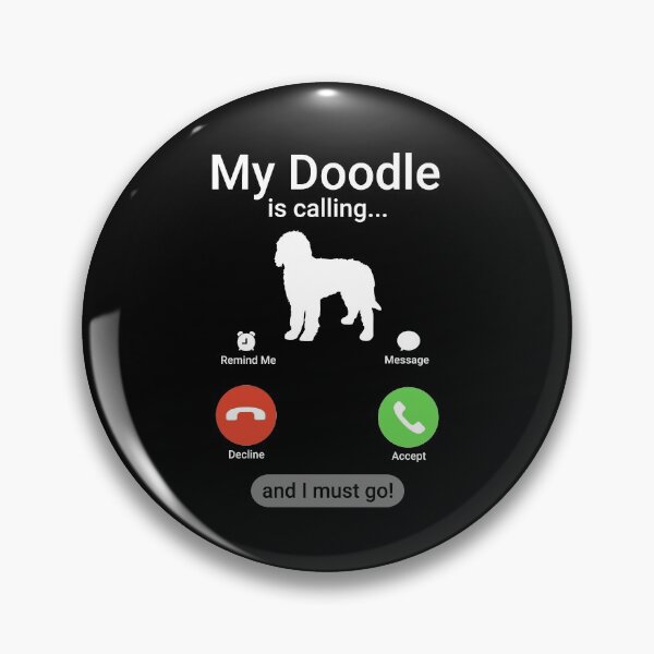 Item preview, My Doodle is Calling and I Must Go! Funny Dog Phone Goldendoodle Labradoodle  designed and sold by Guarddogdrive.