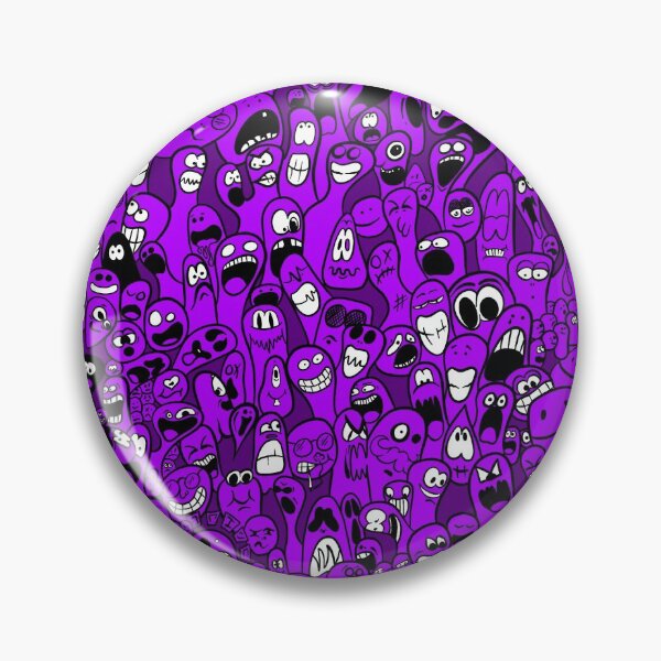 Artikelvorschau, Doodle Faces 409 - Lila entworfen und verkauft von doodleeightytwo.