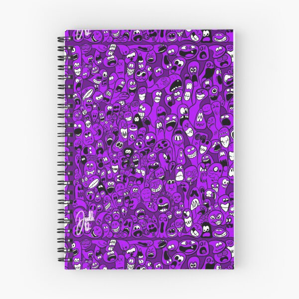 Item preview, Doodle Faces 409 - Purple designed and sold by doodleeightytwo.