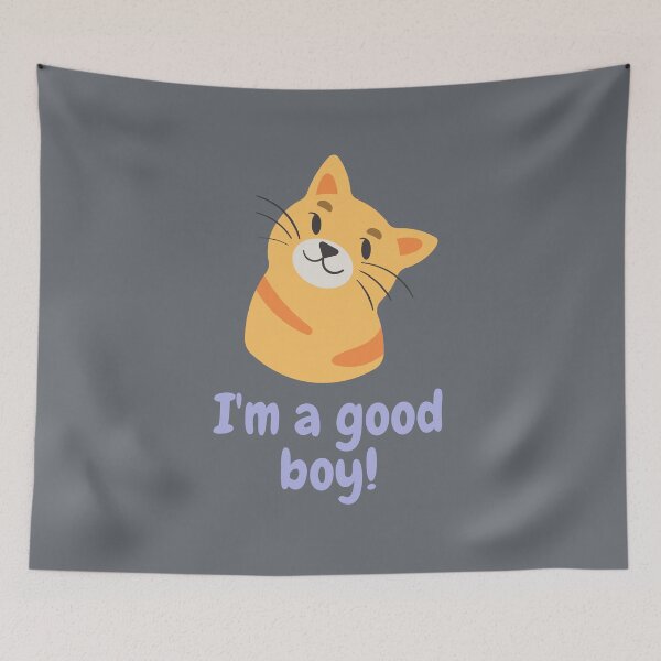 Item preview, I'm a good boy! Cute smiling ginger cat. designed and sold by FoxMire.