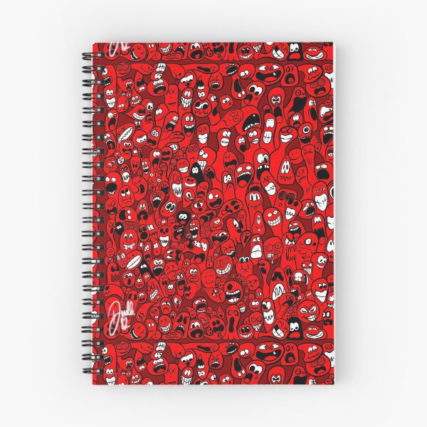 Item preview, Doodle Faces 409 - Red designed and sold by doodleeightytwo.