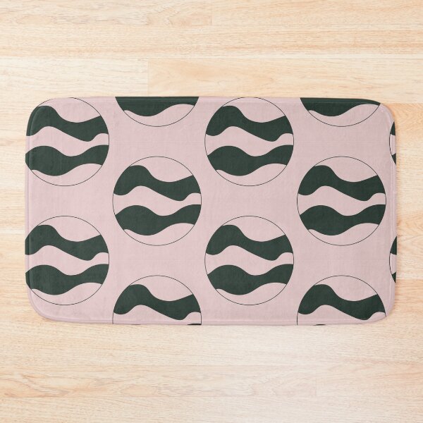 Item preview, Dusty Pink and Black Shower Curtain designed and sold by Mary Maple.