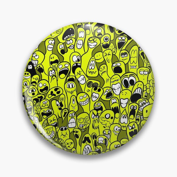 Artikelvorschau, Doodle Faces 409 - Gelb entworfen und verkauft von doodleeightytwo.