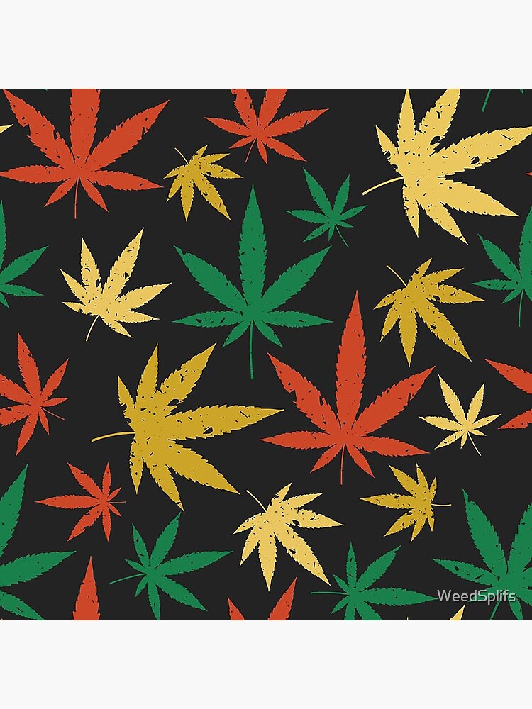 Red yellow green cannabis leaf by WeedSplifs