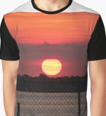 Island Park Big Sun Ball Sunset Graphic T-Shirt