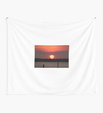Island Park Big Sun Ball Sunset Wall Tapestry