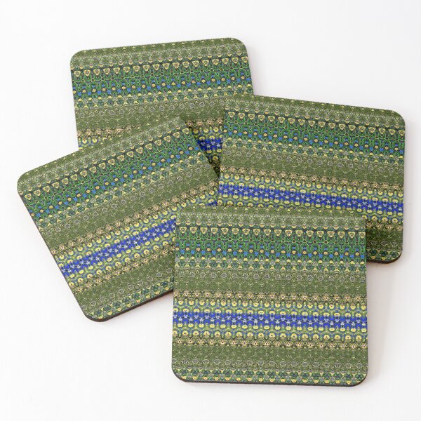Item preview, Daffodils and Blue Sky Abstract Regal Geo Pattern designed and sold by SeaChangeDesign.