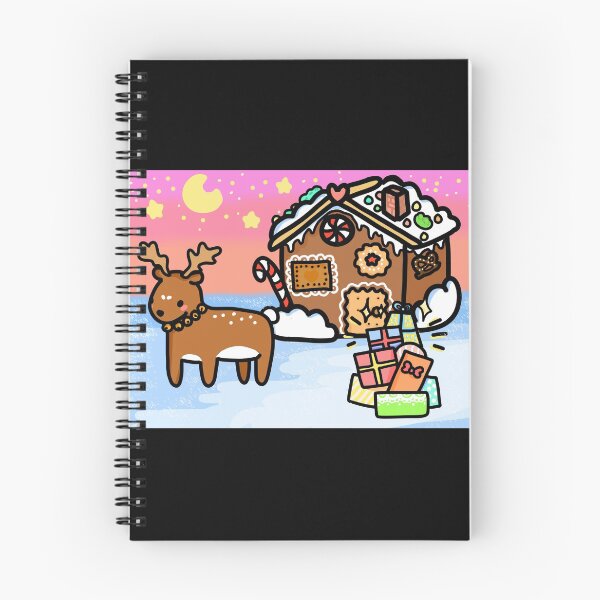 Item preview, Kawaii Illustration of deer and gingerbread house designed and sold by GLwithUs.