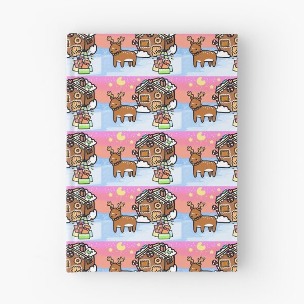 Item preview, Kawaii Illustration of deer and gingerbread house designed and sold by GLwithUs.