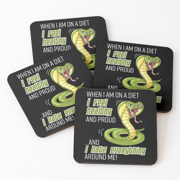 Item preview, Me on a diet annoyed cobra snake funny quote designed and sold by ARTemyzz.
