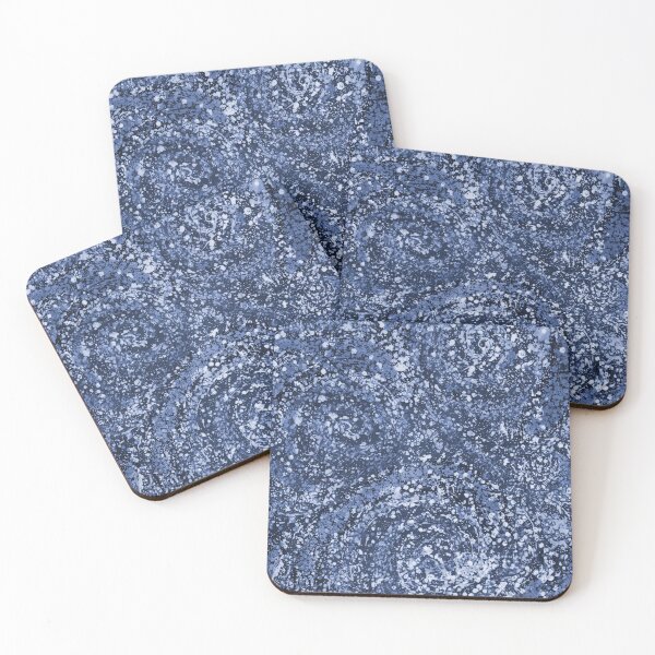 Item preview, Indigo and Chambray Batik Abstract Swirls and Splatter Batik designed and sold by Leslie Rogers Todder.